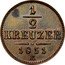 Austria 1/2 Kreuzer KM# Pn41 Austro-Hungarian Empire 1/2 KREUZER 1851 E coin reverse