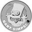 Tuvalu 1 Dollar (Bart Simpson Grimacing Face) MATT GROENING ©20TV P BART SIMPSON coin reverse