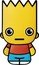 Tuvalu 1 Dollar (Bart Simpson Minis)  coin reverse