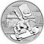 Tuvalu 1 Dollar Bart Simpson on the Skateboard 2020 P BU P MATT GROENING ©20CF coin reverse