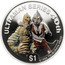 Tuvalu 1 Dollar Elizabeth II Ultraman vs Red King 2006  Proof ULTRAMAN SERIES 40TH $1 ©1966 TSUBURAYA PROD. coin reverse