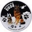 Tuvalu 1 Dollar German Shepherd Russian version 2011  Proof KM# 197.1 WORKING DOGS NM НЕМЕЦКАЯ ОВЧАРКА 1 OZ 999 SILVER coin reverse