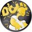 Tuvalu 1 Dollar Homer Simpson Black Edition 2019 Black Ruthenium and 24 kt Gold DOH P MATT GROENING TM & © 2019 FOX. coin reverse