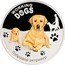 Tuvalu 1 Dollar Labrador Retriever Russian version 2011  Proof WORKING DOGS AH ЛАБРАДОР РЕТРИВЕР 1 OZ 999 SILVER coin reverse