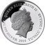 Tuvalu 1 Dollar (The Jolly Roger) QUEEN ELIZABETH II IRB 1 OZ 999 SILVER 2014 TUVALU 1 DOLLAR coin obverse