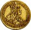Austria 1 Ducat Karl VI Graz 1713  KM# 671 CAROL VI D G ROM IMP S A GER HISP HV B REX coin obverse