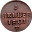 Austria 1 Heller (Further Austria) KM# 21 1 HELLER 18 01 H coin reverse