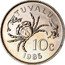 Tuvalu 10 Cents Crab 1985 KM# 4 TUVALU 10C 1985 coin reverse