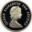 Tuvalu Ten Dollars Royal Visit Elizabeth II 1982 Proof KM# 15a QUEEN ELIZABETH THE SECOND coin obverse