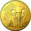 Australia 100 Dollars Australia Zoo. African Elephant 2022 AUSTRALIA ZOO AFRICAN ELEPHANT 1OZ .9999 AU coin reverse