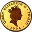 Tuvalu 100 Dollars World Cup Soccer 1994 Proof KM# 23 QUEEN ELIZABETH II TUVALU RDM 1994 coin obverse