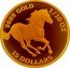 Tuvalu 15 Dollars (Elizabeth II Galloping Horse) 9999 GOLD 1/10 OZ 15 DOLLARS coin reverse