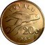 Tuvalu 20 Cents Flying fish 1985 KM# 5 TUVALU 20C 1985 coin reverse