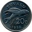 Tuvalu 20 Cents Sea Flying Fish 1994 KM# 33 TUVALU 20C 1994 coin reverse
