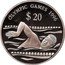 Tuvalu 20 Dollars Swimming Olympic Games 1994 Proof KM# 24 OLYMPIC GAMES 1996 $20 coin reverse