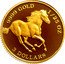 Tuvalu 3 Dollars Running Horse 2006 Proof KM# 217 9999 GOLD 1/25 OZ 3 DOLLARS coin reverse