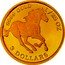 Tuvalu 3 Dollars (Galloping Horse) 9999 GOLD 1/25 OZ 3 DOLLARS coin reverse
