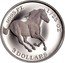 Tuvalu 3 Dollars (Horse Galloping) 9999 PT 1/25 OZ 3 DOLLARS coin reverse