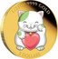 Tuvalu 3 Dollars Lucky Cat With Heart 2011 KM# 246a coin obverse