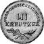 Austria 3 Kreutzer (Franz II) KM# 22 VORD OEST SCHEID MUNZ III KREÜTZER H coin reverse