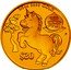 Tuvalu 30 Dollars Longevity Elizabeth II Year of the Horse 2014  Proof 1/5 OZ 9999 GOLD $30 P coin reverse