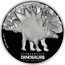 Tuvalu Five Dollars Stegosaurus 2002 Proof KM# 51 DINOSAURS STEGOSAURUS DINOSAURS FIVE DOLLARS 2 OZ 999 SILVER coin reverse