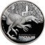 Tuvalu Five Dollars Dromaeosaurus 2002 Proof KM# 50 DINOSAURS DROMEAOSAURUS DINOSAURS FIVE DOLLARS 2 OZ 999 SILVER coin reverse