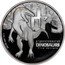 Tuvalu Five Dollars Giganotosaurus 2002 Proof KM# 49 DINOSAURS GIGANOTOSAURUS DINOSAURS FIVE DOLLARS 2 OZ 999 SILVER coin reverse