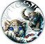 Tuvalu 50 Cents Snow Leopard Cubs 2016 Proof KM# 277 CUBS P TV coin reverse