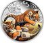 Tuvalu 50 Cents Bengal Tiger Cubs 2016 Proof KM# 273 CUBS P TV coin reverse