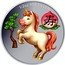 Tuvalu 50 Cents The Year of the Horse Longevity 2014 Proof 1/2 OZ 999 SILVER P JM coin reverse