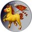 Tuvalu 50 Cents (The year of the Horse Prosperity) 1/2 OZ 999 SILVER P JM coin reverse