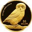 Tuvalu 50 Dollars (Australian Owl Elizabeth II) KM# 161 1/2 OZ 9999 GOLD 50 DOLLARS coin reverse
