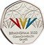 UK 50 Pence Birmingham Commonwealth Games -Colored 2022 Team Wales BU N P BIRMINGHAM 2022 COMMONWEALTH GAMES coin reverse