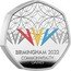 UK 50 Pence (Birmingham Commonwealth Games Coloured Piedfort) BIRMINGHAM 2022 COMMONWEALTH GAMES NP coin reverse