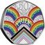 UK 50 Pence Piedfort 2022 Proof 50 PROTEST UNITY PRIDE VISIBILITY EQUALITY DH coin reverse