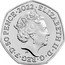 UK 50 Pence Pride. Coloured 2022 In coincard (BU) ELIZABETH II D G REG F D 50 PENCE 2022 J.C coin obverse