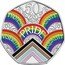 UK 50 Pence Pride 2022 Proof 50 PROTEST UNITY PRIDE VISIBILITY EQUALITY DH coin reverse