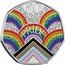 UK 50 Pence Pride. Coloured 2022 In coincard (BU) 50 PROTEST UNITY PRIDE VISIBILITY EQUALITY DH coin reverse