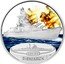 Tuvalu 1 Dollar Bismarck Fighting Ship 2007 Proof KM# 65 250.5 M JG BISMARCK coin reverse