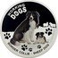 Tuvalu 1 Dollar Border Collie Sheep Dog 2011 Proof KM# 196 WORKING DOGS NM BORDER COLLIE - SHEEP DOG 1 OZ 999 SILVER coin reverse