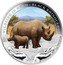 Tuvalu 1 Dollar Black Rhinoceros 2012 Proof KM# 204 WILDLIFE IN NEED BLACK RHINOCEROS 1 OZ 999 SILVER coin reverse