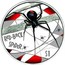 Tuvalu 1 Dollar Red-back Spider 2006 Proof KM# 68 RED-BACK SPIDER $1 coin reverse