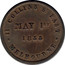 Australia 1/2 Penny 1855 KM# Tn8.1 Private Token issues 11 COLLINS ST. EAST MELBOURNE MAY 1ST 1855 coin reverse