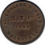 Australia 1/2 Penny 1855 KM# Tn8.2 Private Token issues 11 COLLINS ST. EAST MELBOURNE MAY 1ST 1855 coin reverse