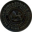 Australia 1/2 Penny Melbourne Victoria 1857 KM# Tn103 HIDE & DE CARLE GROCERS & WINE MERCHANTS ELIZABETH STREET MELBOURNE coin reverse