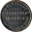 Australia 1/2 Penny 1860 KM# Tn12 Private Token issues MELBOURNE JNO ANDREW & CO DRAPERS & C 11 LONSDALE ST. WEST coin reverse