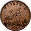 Australia 1/2 Penny 1862 KM# Tn13 Private Token issues VICTORIA 1862 coin reverse