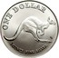 Australia 1 Dollar Australian Kangaroo 1993 KM# 211.1 ONE DOLLAR 1 OUNCE FINE SILVER C HH coin reverse
