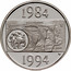 Australia 1 Dollar Decade of Dollars 1994 KM# 258a.2 1984 AUSTRALIA 1 DOLLAR 1994 coin reverse
